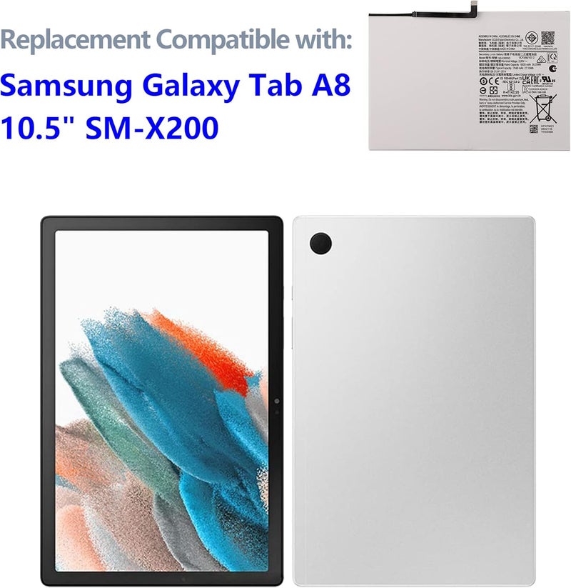 SWARK New Rechargeable Battery HQ-6300SA HQ-6300SD Compatible with Samsung Galaxy Tab A8 10.5" SM-X200 with Tools - Image 4